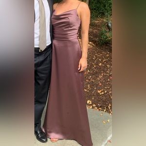 Amsale Cody Mauve Bridesmaid dress